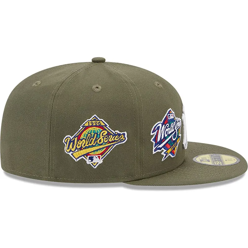 petten-plat-groen-fitted-59fifty-world-series-van-new-york-yankees-mlb-van-new-era petten-plat-groen-fitted-59fifty-world-series-van-new-york-yankees-mlb-van-new-era