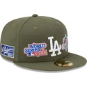 petten-plat-groen-fitted-59fifty-world-series-van-los-angeles-dodgers-mlb-van-new-era