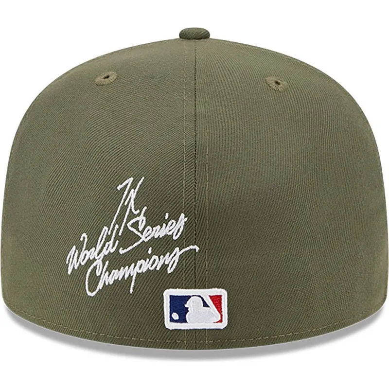 petten-plat-groen-fitted-59fifty-world-series-van-los-angeles-dodgers-mlb-van-new-era