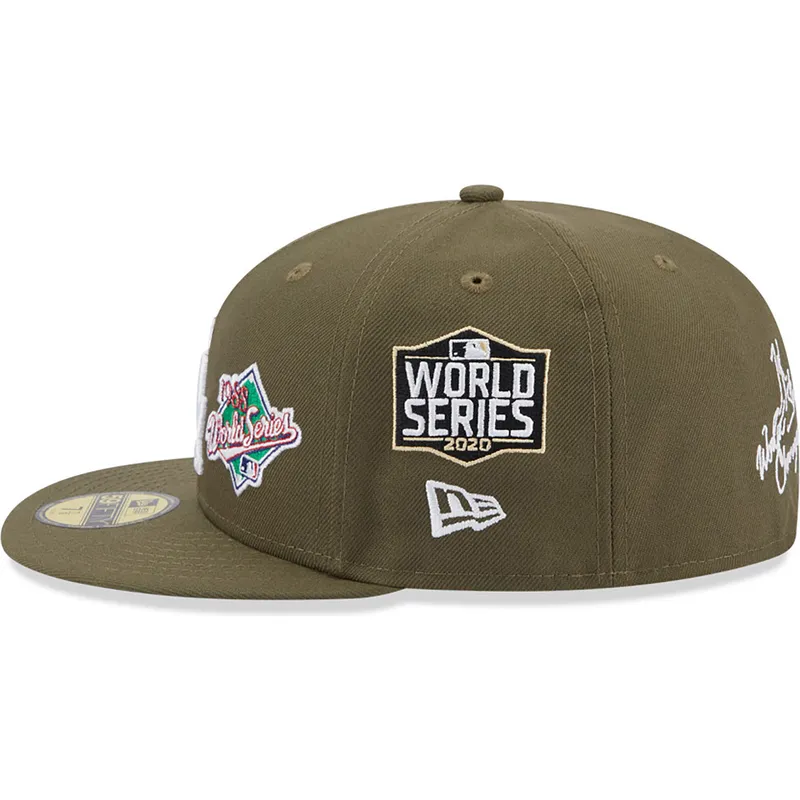 petten-plat-groen-fitted-59fifty-world-series-van-los-angeles-dodgers-mlb-van-new-era