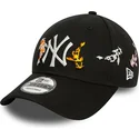 petten-gebogen-zwart-verstelbaar-9forty-koi-fish-van-new-york-yankees-mlb-van-new-era