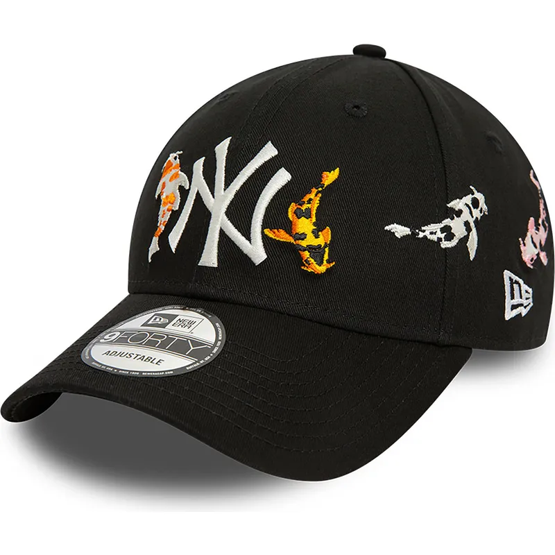 petten-gebogen-zwart-verstelbaar-9forty-koi-fish-van-new-york-yankees-mlb-van-new-era