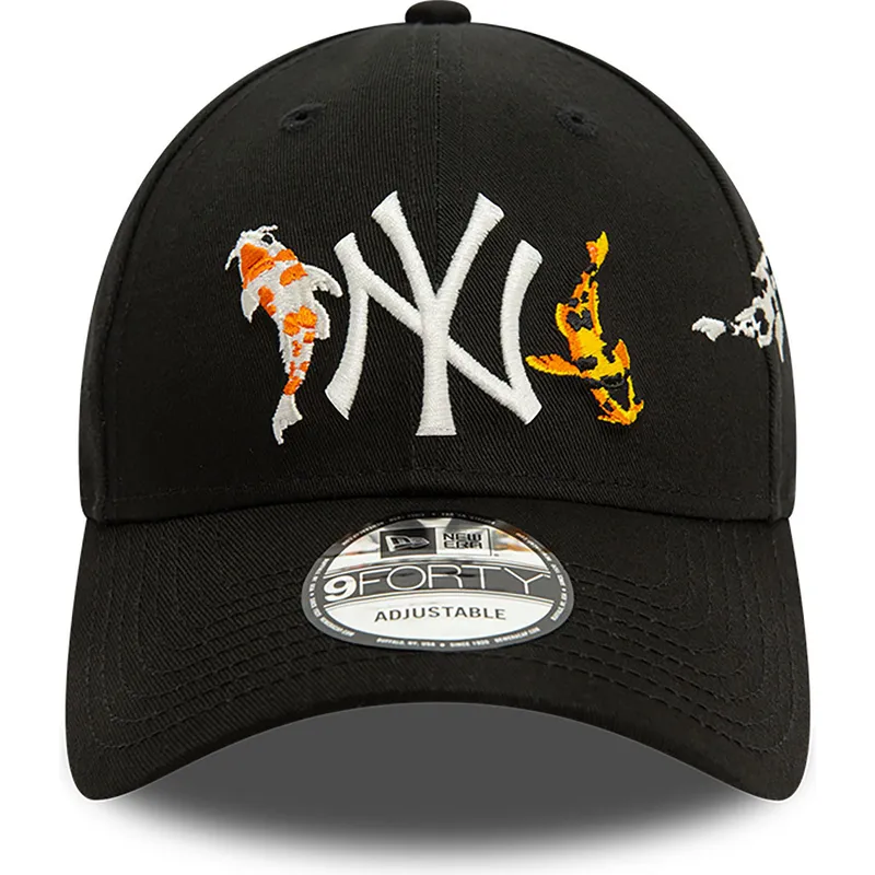petten-gebogen-zwart-verstelbaar-9forty-koi-fish-van-new-york-yankees-mlb-van-new-era