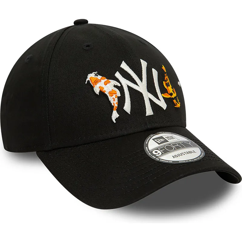 petten-gebogen-zwart-verstelbaar-9forty-koi-fish-van-new-york-yankees-mlb-van-new-era