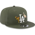 petten-plat-groen-snapback-9fifty-koi-fish-van-los-angeles-dodgers-mlb-van-new-era