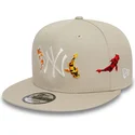 petten-plat-beige-snapback-9fifty-koi-fish-van-new-york-yankees-mlb-van-new-era