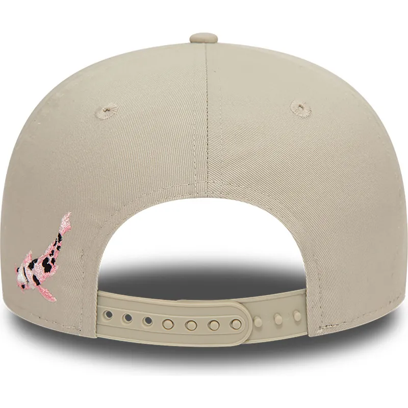 petten-plat-beige-snapback-9fifty-koi-fish-van-new-york-yankees-mlb-van-new-era