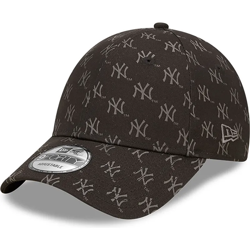 petten-gebogen-zwart-verstelbaar-9forty-monogram-van-new-york-yankees-mlb-van-new-era