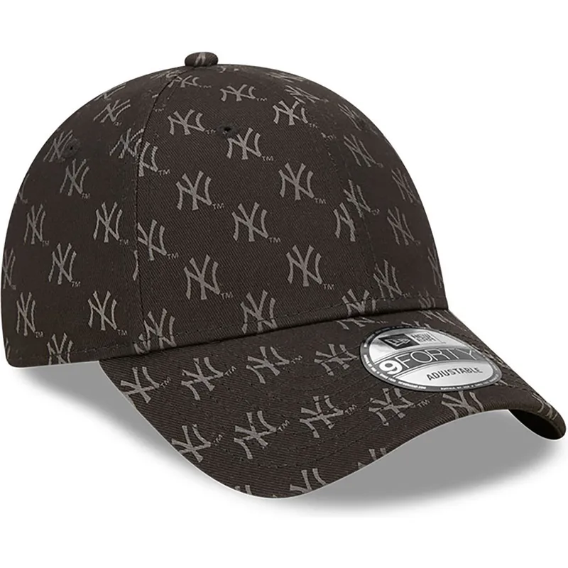 petten-gebogen-zwart-verstelbaar-9forty-monogram-van-new-york-yankees-mlb-van-new-era