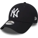 petten-gebogen-marineblauw-verstelbaar-voor-kinderen-9forty-essential-van-new-york-yankees-mlb-van-new-era