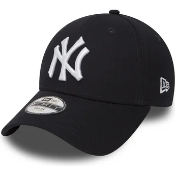 Petten gebogen marineblauw verstelbaar voor kinderen 9FORTY Essential van New York Yankees MLB van New Era