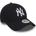 petten-gebogen-marineblauw-verstelbaar-voor-kinderen-9forty-essential-van-new-york-yankees-mlb-van-new-era