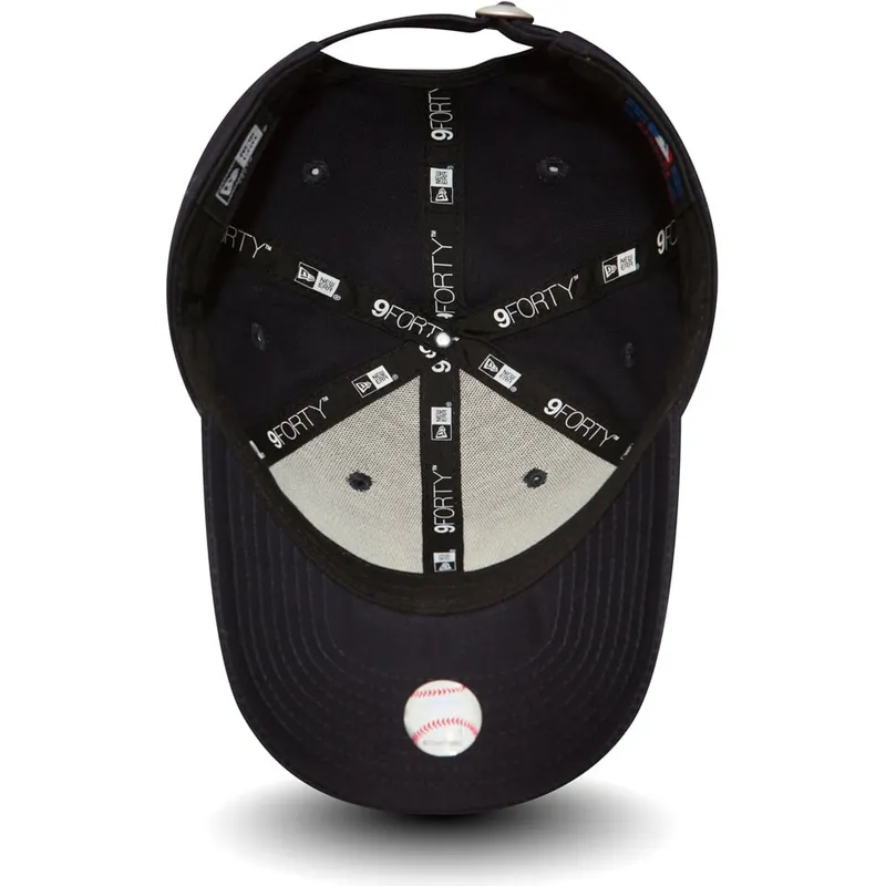 petten-gebogen-marineblauw-verstelbaar-voor-kinderen-9forty-essential-van-new-york-yankees-mlb-van-new-era