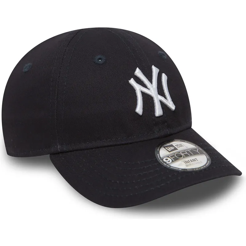 petten-gebogen-blauw-verstelbaar-voor-kinderen-9forty-essential-van-new-york-yankees-mlb-van-new-era