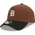 petten-gebogen-bruin-snapback-9forty-a-frame-harvest-van-detroit-tigers-mlb-van-new-era