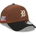 petten-gebogen-bruin-snapback-9forty-a-frame-harvest-van-detroit-tigers-mlb-van-new-era