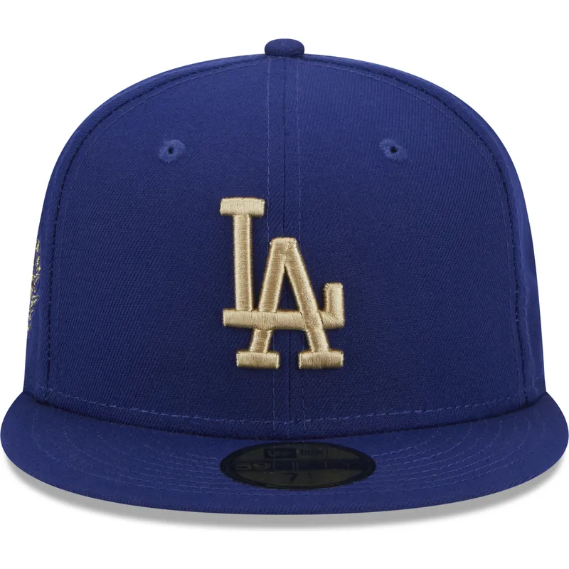 petten-plat-blauw-fitted-59fifty-laurel-sidepatch-van-los-angeles-dodgers-mlb-van-new-era