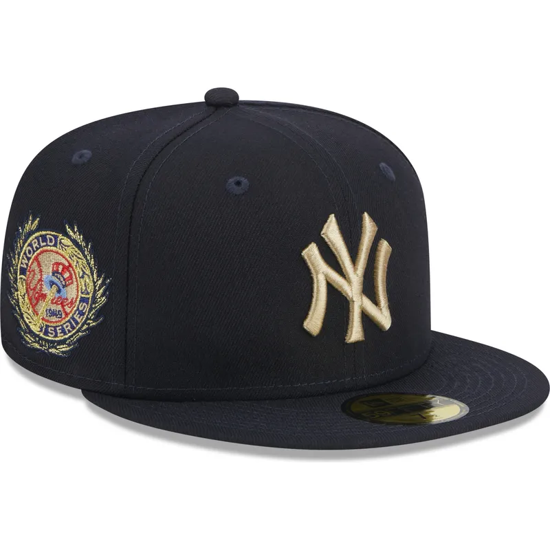petten-plat-marineblauw-fitted-59fifty-laurel-sidepatch-van-new-york-yankees-mlb-van-new-era petten-plat-marineblauw-fitted-59fifty-laurel-sidepatch-van-new-york-yankees-mlb-van-new-era