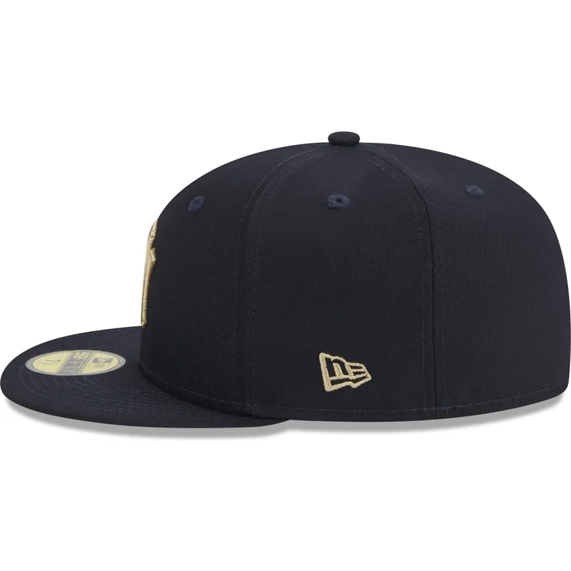petten-plat-marineblauw-fitted-59fifty-laurel-sidepatch-van-new-york-yankees-mlb-van-new-era petten-plat-marineblauw-fitted-59fifty-laurel-sidepatch-van-new-york-yankees-mlb-van-new-era
