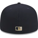 petten-plat-marineblauw-fitted-59fifty-laurel-sidepatch-van-new-york-yankees-mlb-van-new-era