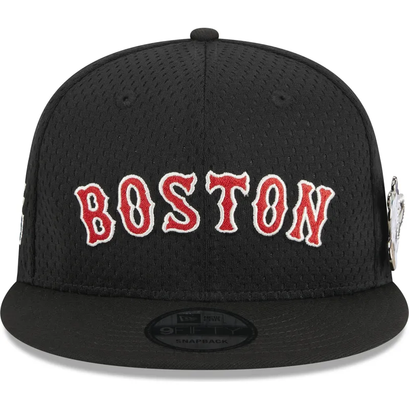 petten-plat-zwart-snapback-9fifty-post-up-pin-van-boston-red-sox-mlb-van-new-era