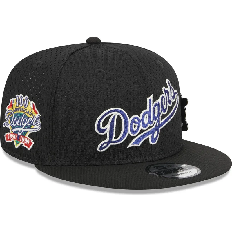 petten-plat-zwart-snapback-9fifty-post-up-pin-van-los-angeles-dodgers-mlb-van-new-era
