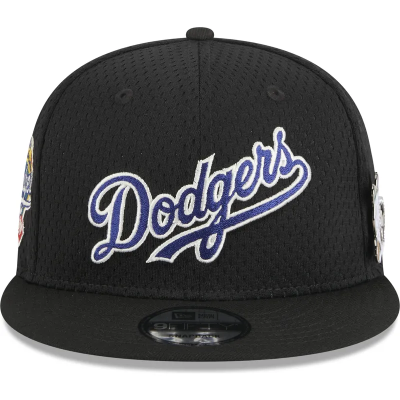 petten-plat-zwart-snapback-9fifty-post-up-pin-van-los-angeles-dodgers-mlb-van-new-era