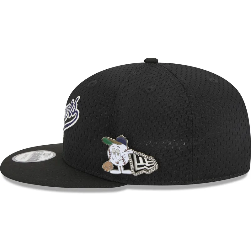 petten-plat-zwart-snapback-9fifty-post-up-pin-van-los-angeles-dodgers-mlb-van-new-era