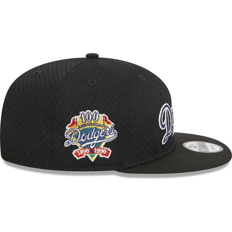 petten-plat-zwart-snapback-9fifty-post-up-pin-van-los-angeles-dodgers-mlb-van-new-era