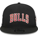 petten-plat-zwart-snapback-9fifty-post-up-pin-van-chicago-bulls-nba-van-new-era
