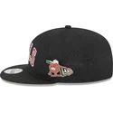 petten-plat-zwart-snapback-9fifty-post-up-pin-van-chicago-bulls-nba-van-new-era
