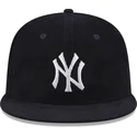 petten-plat-marineblauw-fitted-59fifty-throwback-cord-van-new-york-yankees-mlb-van-new-era