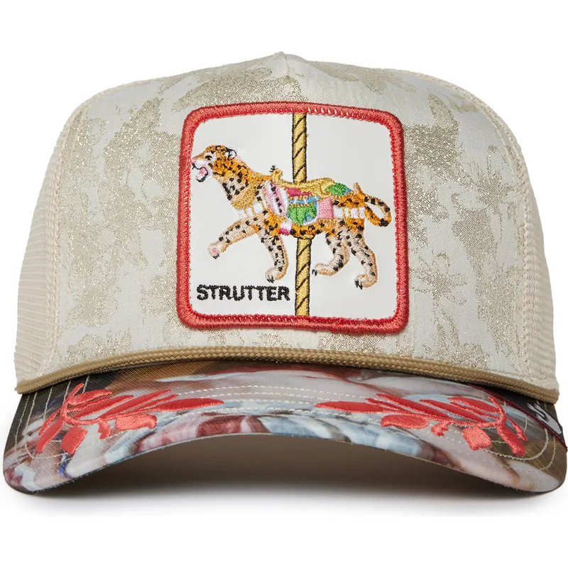 petten-gebogen-beige-snapback-multicolor-strutter-quid-glorier-carousel-the-farm-van-goorin-bros