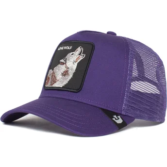 petten-gebogen-paars-snapback-the-lone-wolf-the-farm-van-goorin-bros