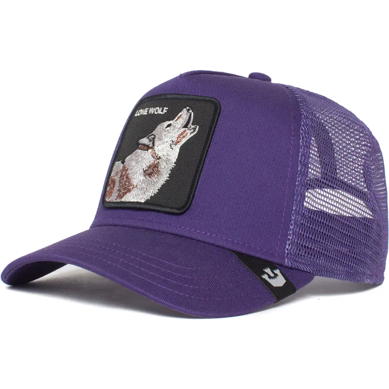 petten-gebogen-paars-snapback-the-lone-wolf-the-farm-van-goorin-bros