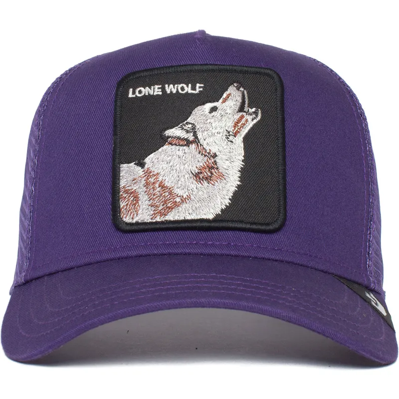 petten-gebogen-paars-snapback-the-lone-wolf-the-farm-van-goorin-bros