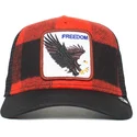 petten-gebogen-rood-snapback-freedom-ski-free-the-farm-van-goorin-bros