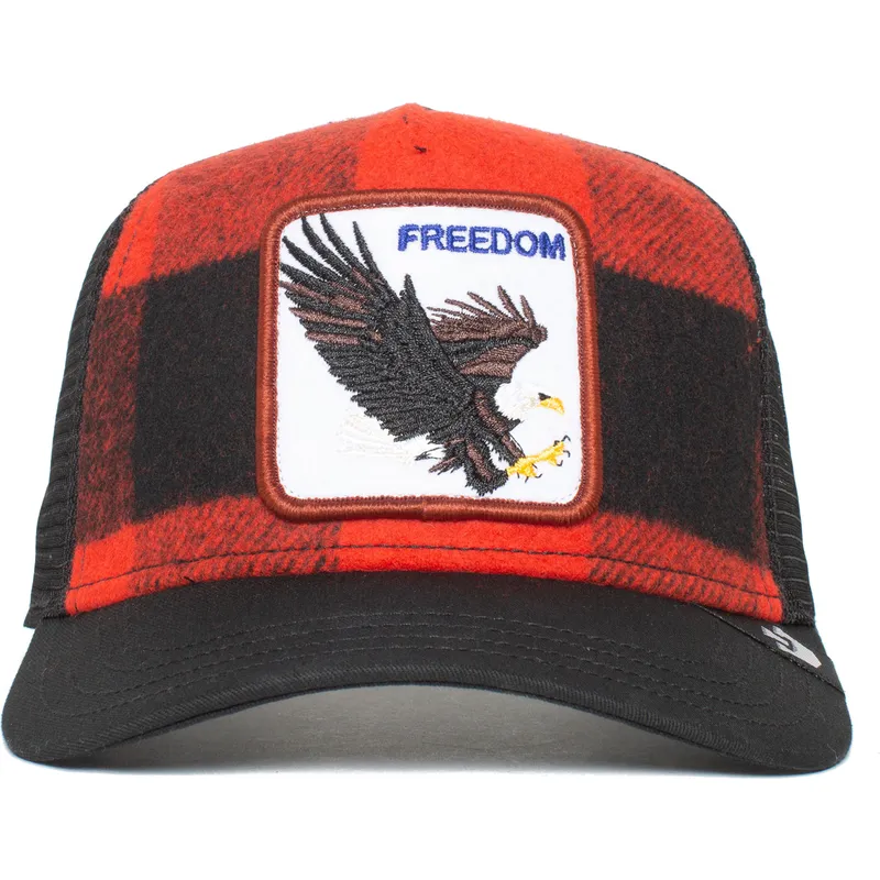 petten-gebogen-rood-snapback-freedom-ski-free-the-farm-van-goorin-bros