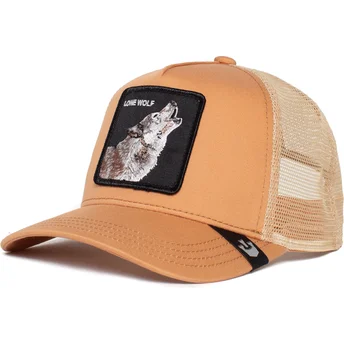 petten-oranje-snapback-lone-wolf-truckin-the-farm-van-goorin-bros