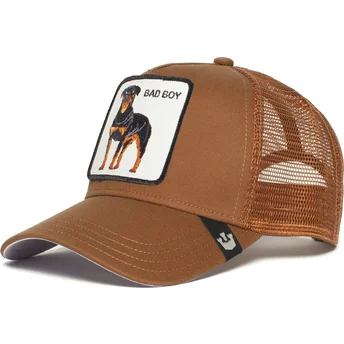 petten-gebogen-bruin-snapback-the-baddest-boy-the-farm-van-goorin-bros