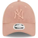 petten-gebogen-roze-verstelbaar-9forty-velour-van-new-york-yankees-mlb-van-new-era