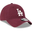 petten-gebogen-rood-verstelbaar-9twenty-league-essential-van-los-angeles-dodgers-mlb-van-new-era