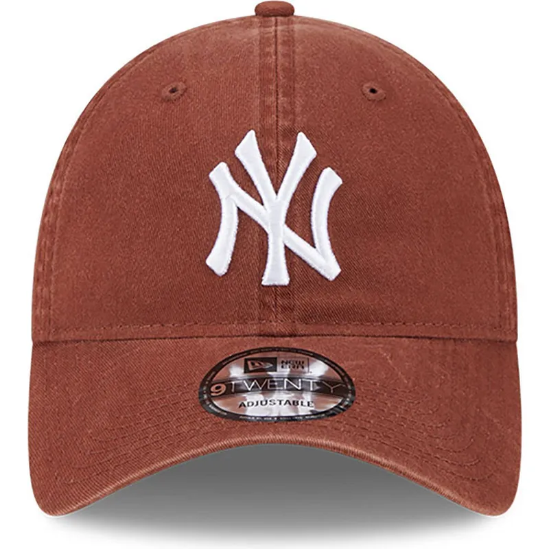 petten-gebogen-bruin-verstelbaar-9twenty-league-essential-van-new-york-yankees-mlb-van-new-era