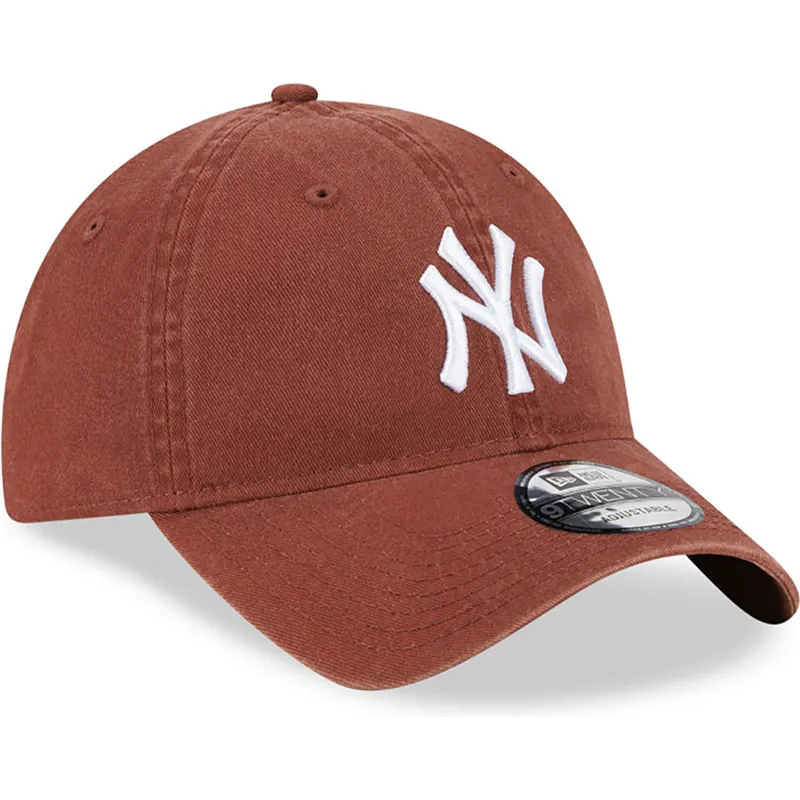 petten-gebogen-bruin-verstelbaar-9twenty-league-essential-van-new-york-yankees-mlb-van-new-era
