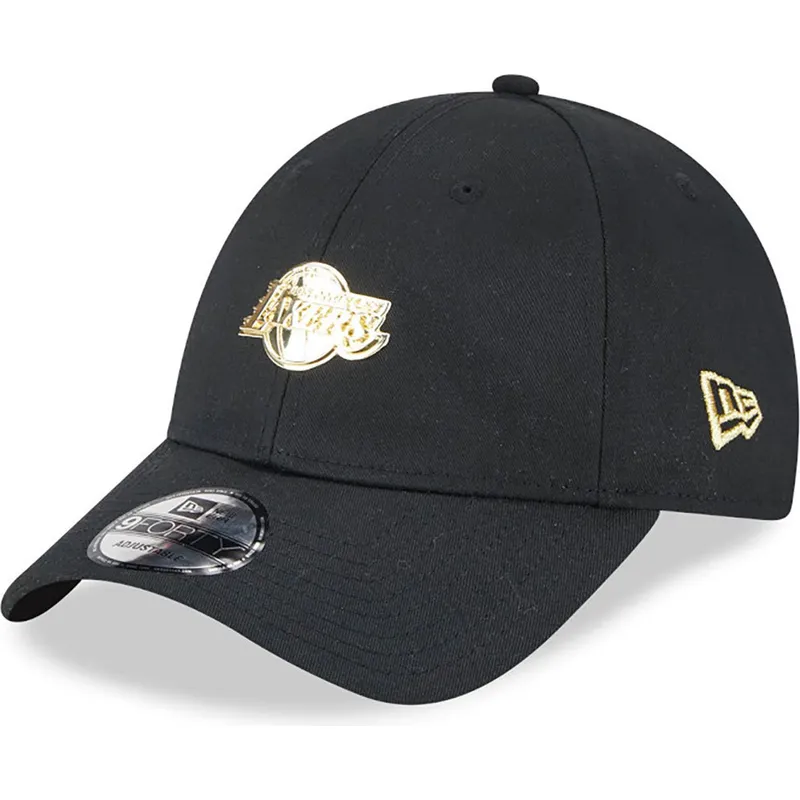 petten-gebogen-zwart-verstelbaar-9forty-pin-van-los-angeles-lakers-nba-van-new-era