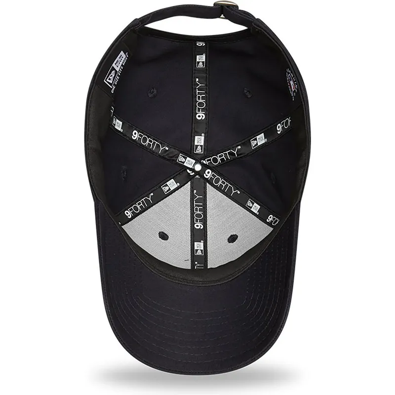 petten-gebogen-marineblauw-verstelbaar-9forty-check-infill-van-los-angeles-dodgers-mlb-van-new-era