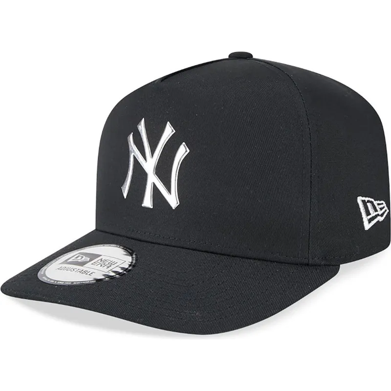 petten-gebogen-zwart-snapback-a-frame-foil-pack-van-new-york-yankees-mlb-van-new-era