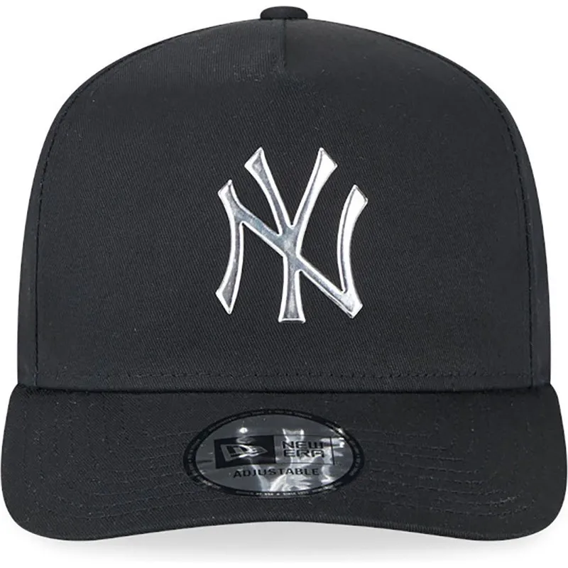 petten-gebogen-zwart-snapback-a-frame-foil-pack-van-new-york-yankees-mlb-van-new-era