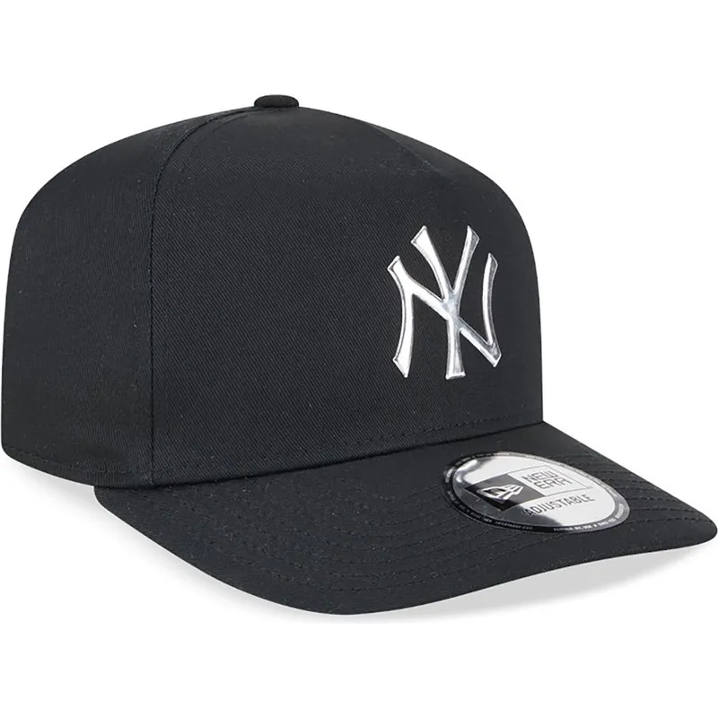 petten-gebogen-zwart-snapback-a-frame-foil-pack-van-new-york-yankees-mlb-van-new-era