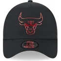petten-gebogen-zwart-snapback-a-frame-foil-pack-van-chicago-bulls-nba-van-new-era